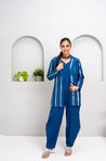 RANGAT-Cobalt Blue Jumpsuit With Jacket