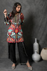 MASAKALI - Printed Black Kurta With Wrap Pant