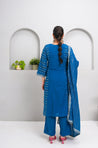 RANGAT-Blue Three Piece Suit Set