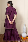 ROOH-Eminence Purple Two Piece Garara Set