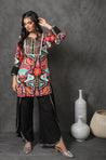 MASAKALI - Printed Black Kurta With Wrap Pant
