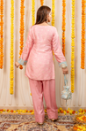 PHULJARI -Pastel Pink  Farshi Salwar Set With Potli Bag