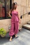 Rozana - Rose Pink Gingham Waistcoat & Balloon Pant Co-Ord Set