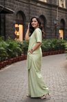 Elegant Mint Green kurta Palazzo Two Piece Set