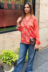 Desi Shirt- Orange Lotus Shirt