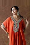 Raas- Rust Solid Batwing Sleeves Two Piece Set (oversized fit)