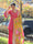 GEET- Cerise Pink Three Piece Suit Set With Printed Dupatta