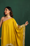 ROOH -Cyber Yellow One-Shoulder Two Piece Set