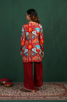 MASAKALI - Printed Maroon Kurta With Wrap Pant