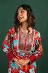 MASAKALI - Printed Maroon Kurta With Wrap Pant