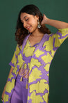 MASAKALI - Purple and Green Three Piece Set