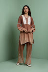 LEHER - Brown Ombre Two Piece Set