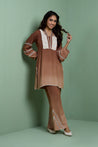 LEHER - Brown Ombre Two Piece Set
