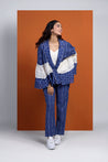 DHUNKI - Denim Look Ruffle Jacket With Inner And Pants