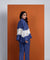 DHUNKI - Denim Look Ruffle Jacket With Inner And Pants