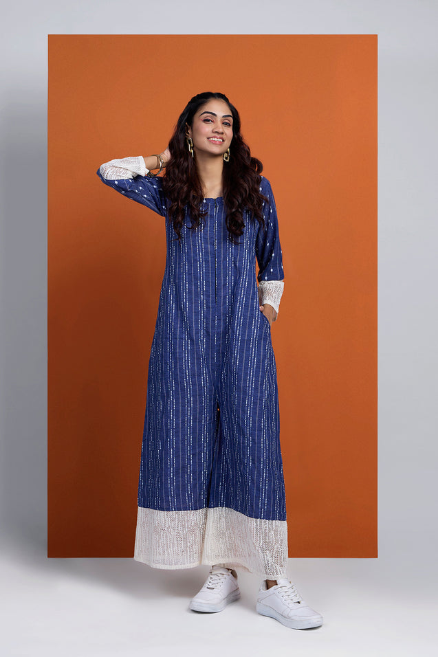 DHUNKI - Denim Look Casual  Jumpsuit