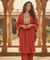 NAZM-Rust Farshi Salwar with Raglan Sleeves