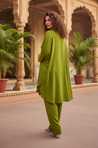NAZM-Green Farshi Salwar with Raglan Sleeves