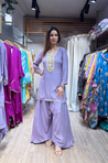 FITOOR -Lavender Short Kurta With Cowl Pant