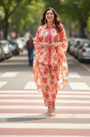 OH MY CO-ORD - Salmon Pink Co-ord Set