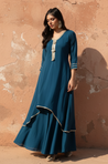 ROOH - Teal Two Layered Gown