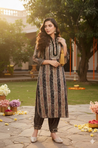 DESI SWAG -  Black Printed Co-ord Pathani Set