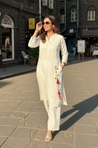 Rozana - Not-So-Basic White Co-Ord Kurta set