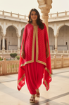 SUROOR - Pink  Jumpsuit With Cape
