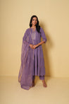 ROOH- Lavender Anarkali Three piece set with Dupatta
