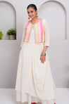 JUGNI-Long Dress with Neon Short Jacket