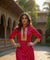 PHULJARI- Red Festive Jacquard Pathani Set