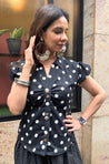 Rozana-Polka Balloon Pants Co-ord Set