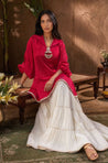 Mizaaj- Hot Pink Tunic Sharara Set