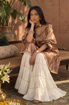 Mizaaj- Mocha Brown Tunic Sharara Set