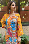 RIWAAYAT REBEL- Folk Inspired Yellow Printed Straight Kurta Set With Pants