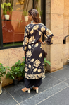 RIWAAYAT REBEL- Folk Art Inspired Black Printed Straight Kurta Set With Pants