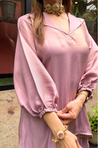 Festive Luxe - Lilac Top with Dhoti Skirt Set