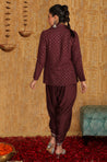 METTLE- Lucknowi Embroidered Blazer With Dhoti Pants