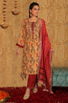 INNAYAT -  Red Three Piece Suit Set With Intricate Embroidery