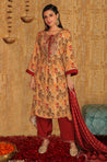 INNAYAT -  Red Three Piece Suit Set With Intricate Embroidery