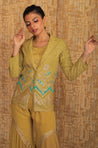 METTLE - Green Georgette Blazer Set
