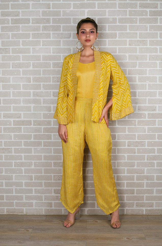 METTLE- Cutdana Blazer Jacket - Mustard