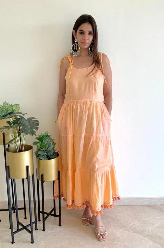 Yellow/Peach Reversible Gown