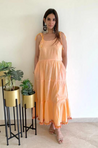 Yellow/Peach Reversible Gown