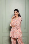 OH MY CO-ORD!! - Floral Printed Peach Co-ord Set