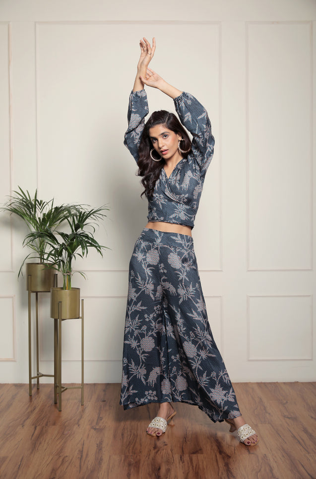 OH MY COORD!! - Yale Blue Wrap Top with Palolem Pant