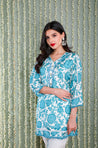 KHWAAB - Pacific Blue Three Piece Suit Set