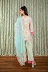 KHWAAB - Breeze Blue Three Piece Suit Set