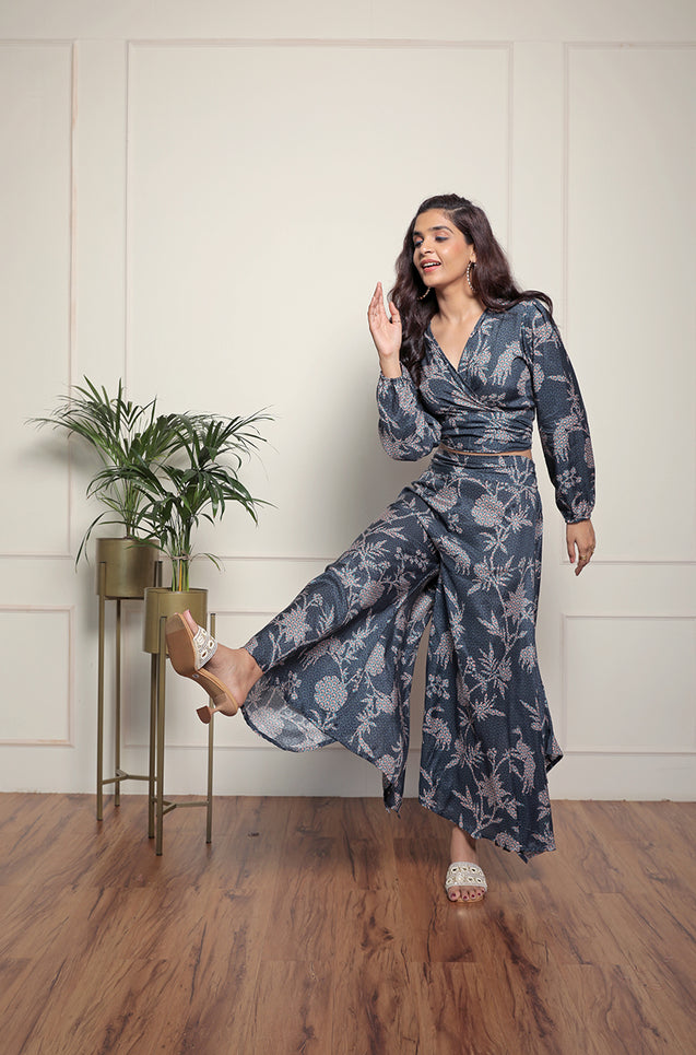 OH MY COORD!! - Yale Blue Wrap Top with Palolem Pant