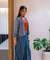 MATARGASHTHI - Blue Mirror Jacket with Turkey Skirt